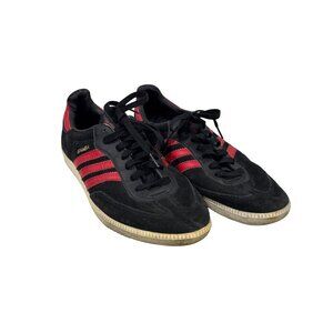 Adidas Samba Black Red Suede Classic Sneakers Mens 8.5 Soccer Shoes